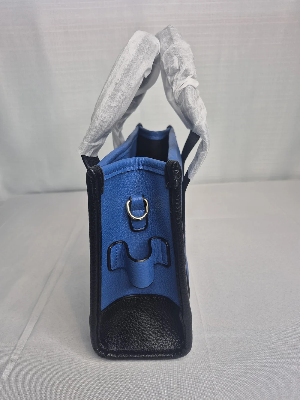 Fashion Blue and Black Structured Tote Bag NWOT